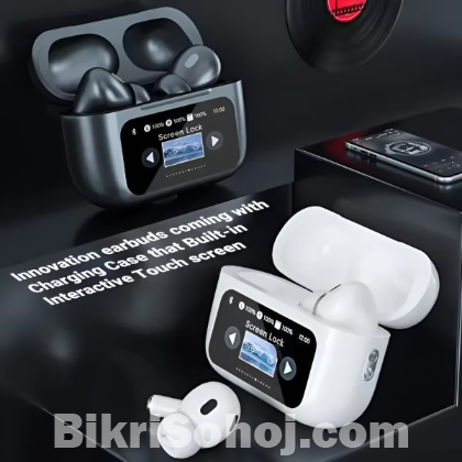 Smart A9 Pro Touch Display Earbuds | ANC+ENC | Limited Stock